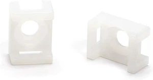 Kabelbinder Befestigungssockel - weiß - Montage Sattel Typ Drahthalter - 50 Stück - Bild 1 von 9