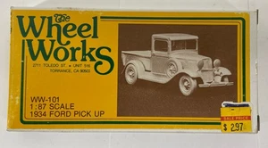 Wheel Works 1:87 HO 1934 Ford Pickup White Metal Kit MPN WW-101 - Picture 1 of 4