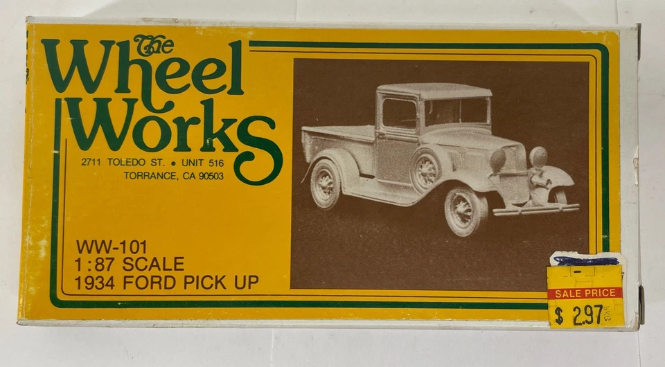 Kit de camioneta Ford Wheel Works 1:87 HO 1934 MPN WW-101 Foto 1 de 4