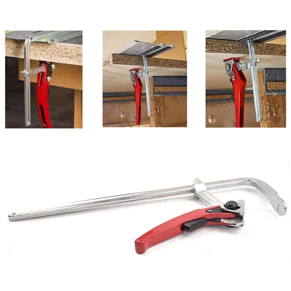 Heavy Duty Steel Quick Release Ratchet Table Lever Action Clamp Flat Head Guide - image 1 of 1