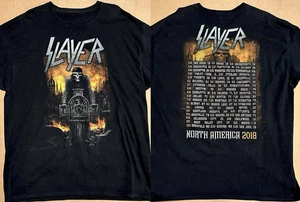 T-shirt Slayer Final Tour Nord America 2018 taglia S-5XL ristampa - Foto 1 di 1