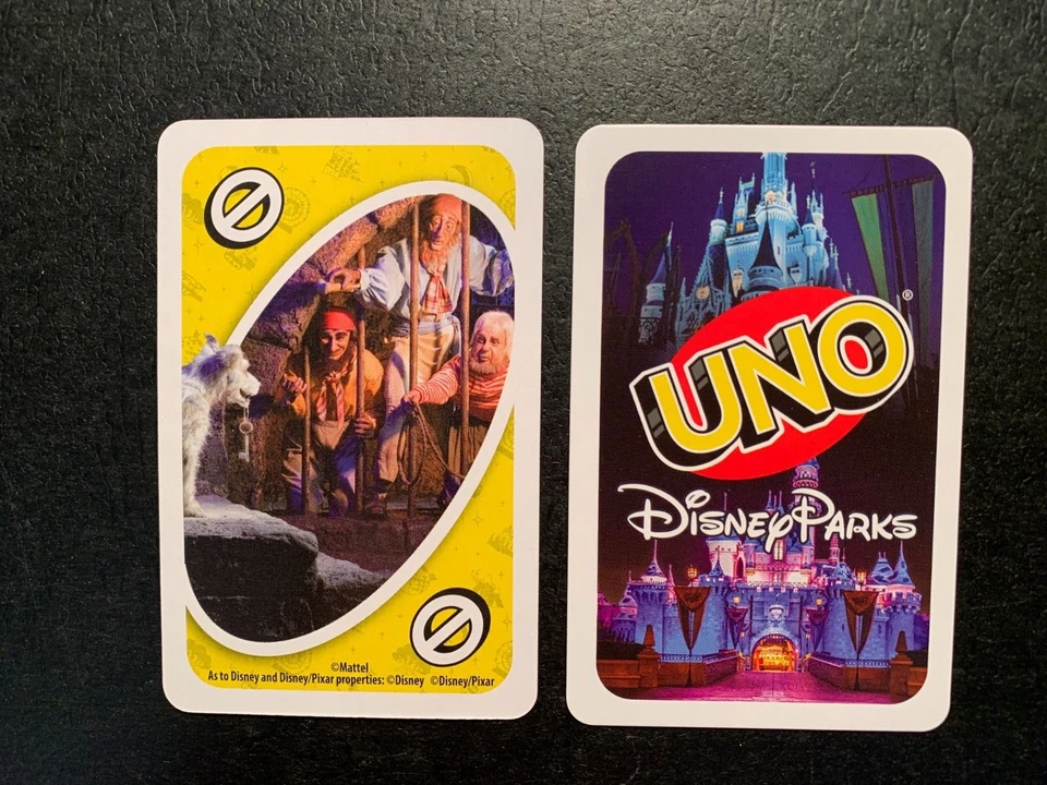 Pirates of the Caribbean at Disney Yellow UNO DISNEY PARKS 2021 Mattel - Image 1 of 1