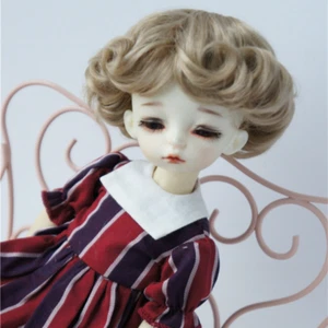 1/3 1/4 1/6 1/8 bambola BJD parrucca sintetica mohair ragazzo ragazza classico retrò capelli ricci - Foto 1 di 10