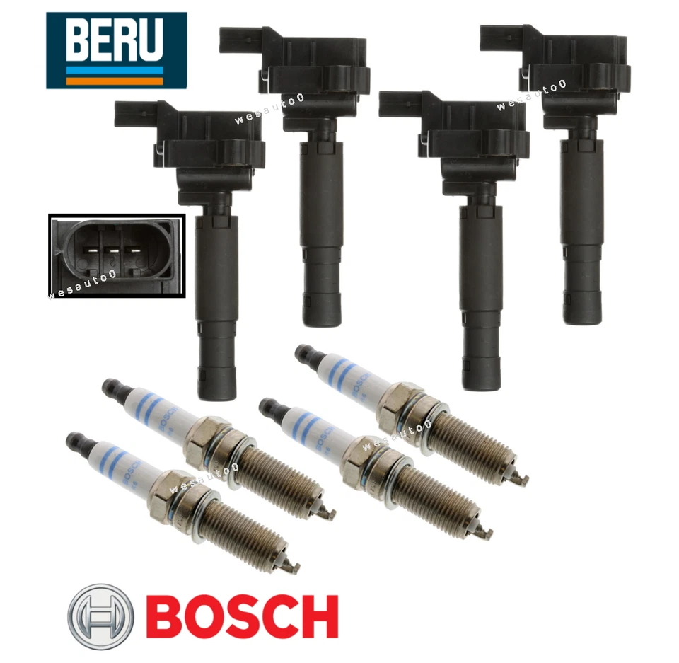 OEM Ignition Coil Spark Plug Double Platinum (4sets) OEM for Mercedes C SLK - Image 1 of 1
