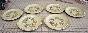 6 Vtg Hearthside Garden Festival Prairie Flowers Salad Plate 7.75" Dishes Japan - Picture 1 of 3