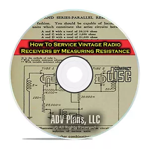 Servicing Vintage Tube Radios by Resistance Checks, John Rider, CD DVD E28 - Picture 1 of 6