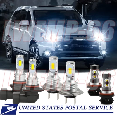 Kit combinado de faros antiniebla LED 6000K para Mitsubishi Outlander 2014-2020 Foto 1 de 4
