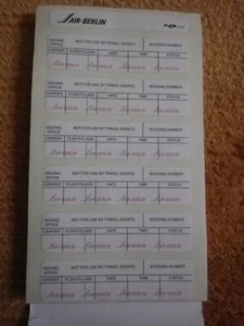Air Berlin Blanko Ticket Aufkler Air Berlin Bordkarte Aviation Luftfahrt - Bild 1 von 7