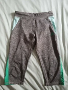 Adidas Youth Girls Gray Cropped Leggings Size XS (7/8) - Picture 1 of 6