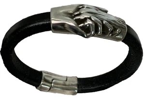 Hand & Paw Project Handcrafted pet dog Love Bracelet Sz M Black *8.5" end to end - Bild 1 von 21