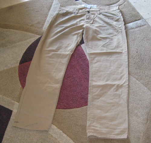 NUOVO PANTALONE JORDAN CRAIG KAKI 100% COTONE UOMO taglia vita 36 32 L ***