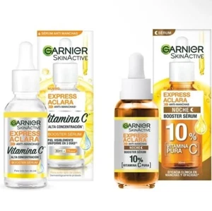 2PACK! GARNIER SKIN ACTIVE BOOSTER SERUM DIA+NOCHE/DARK SPOT SERUM/VITAMIN C - Picture 1 of 8