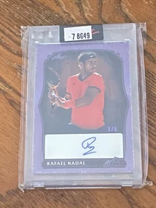 2023 Leaf Art Of The Sport Rafa Nadal Auto Card Purple 1/5 - Picture 1 of 2