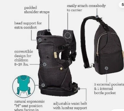 Сумка для подгузников через плечо Infantino Flip 4 в 1 с откидным верхом - Изображение 1 из 4