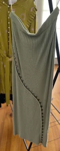 BNWTS Sovere Swerve Elastic Waist Knit MIDI Skirt S 10 Winter Green Sage - Picture 1 of 7
