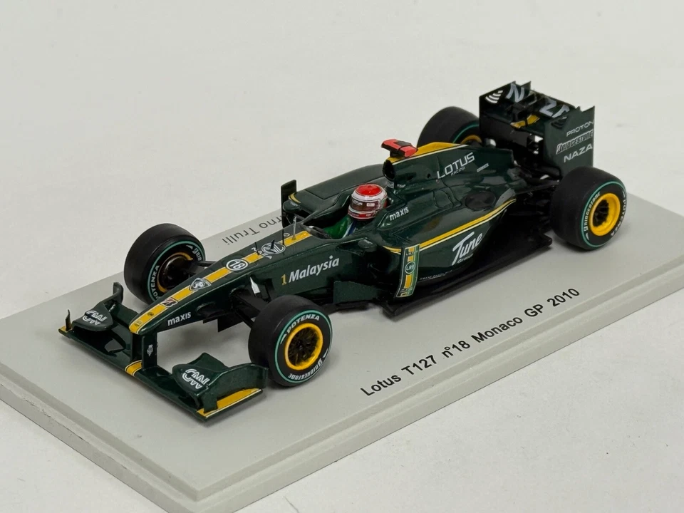 1/43 Spark F1 Lotus T127 car #18 from the 2010 Monte Carlo Grand Prix S3008 JP58 - Image 1 of 4