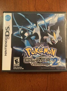 Pokemon Black Version 2 Nintendo DS Replacement Case ONLY No Game - For Display - Afbeelding 1 van 10