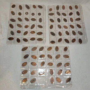Vintage Collection 89 Elongated Rolled Pennies Cents Unusual and Rare - Picture 1 of 15