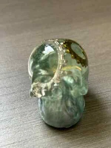 Mini Steampunk Skull Resin Skull Head Paper Weight Desk Alter Home Decor - Picture 1 of 2