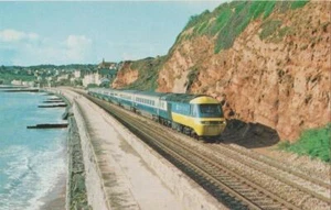 Eisenbahn Postkarte BR Baureihe 253 HST W43120 W43019 Dawlish 1980 Diesel - Bild 1 von 1