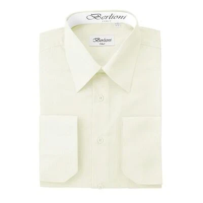 CAMISA DE VESTIR BERLIONI HOMBRE PREMIUM CLÁSICA FRANCESA CONVERTIBLE PUÑO MANGA LARGA Foto 1 de 2