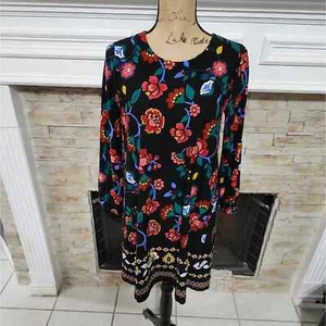 Loft floral long sleeve stretch comfy mini dress size SP small petite new!!! - Picture 1 of 8