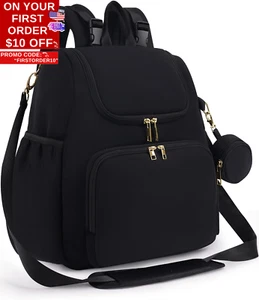 Diaper Bag Backpack Neoprene Waterproof Baby Bags for Mom and Dad with Changing - Picture 1 of 12
