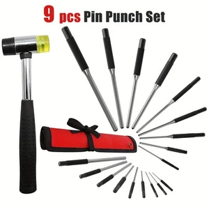 9PCS Rifle Shotgun Steel Roll Pin Punch Set Gunsmithing Kit Removing Repair Tool - Picture 1 of 8