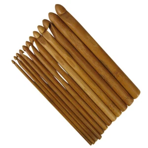 Herramienta de tejer madera 12 agujas de tejer carbonizadas para hacer a mano creativa hágalo usted mismo - Imagen 1 de 11