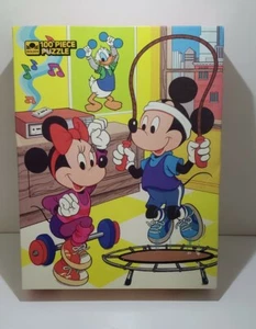 SEALED Vintage 1986 Walt Disney Mickey & Minnie Mouse Exercise Workout Puzzle - Picture 1 of 5