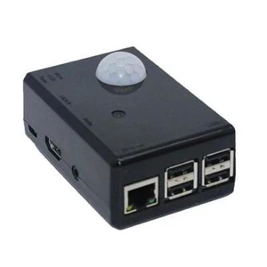 Funda SPI-BOX Raspberry Pi con puntos de montaje para cámara PIR y RPi - negra - Imagen 1 de 3