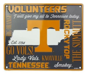 University of Tennessee Volunteers Fan Cloud Sign 14 x 12 Metal Embossed Decor - Picture 1 of 6