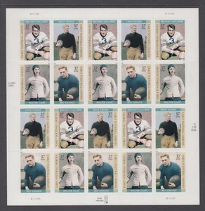 US #3808 - 3811 Early Football Heroes 37c Complete Sheet of 20 Mint Never Hinged - Picture 1 of 1