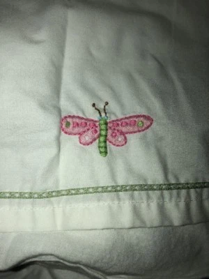 pottery barn kids Lily dragonfly dust ruffle/bed skirt, crib, toddler bedding - Image 1 of 4