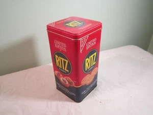 Contenitore scatola latta vintage 1987 Nabisco Ritz Cracker edizione limitata - vuoto - Foto 1 di 11