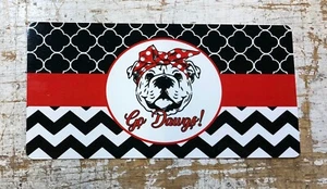 Georgia Bulldogs License Plate Chevron Georgia Bulldogs Car Tag - Picture 1 of 1
