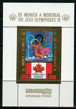 Cambodge Cambodia Munich Montreal Olympic Games Jeux O 76 Gold Foil Or Bl 81 A