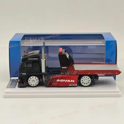 1:64 SH KamaZ Spoon Sports Flatbed Tow Truck Black Diecast Model Car Limited - Image 1 of 4