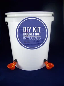 DIY KIT-NO PECK DRINKER CUP CHICKEN WATERER W/auto fill Valve - Picture 1 of 3