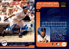 Wiki Gonzalez Signed 2001 Pacific #366 Card *Autograph Den* Auto