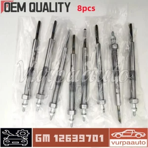 8x Glow Plugs 12639701 Fits For LMM LML LBZ Silverado Sierra Duramax 6.6L - Picture 1 of 4