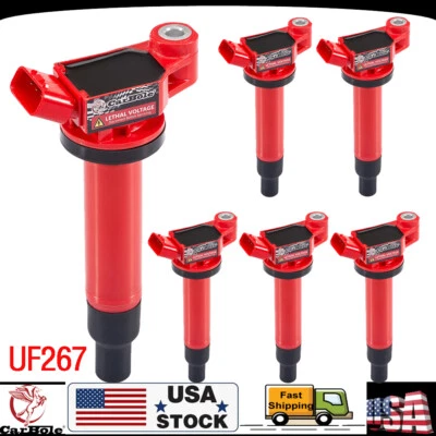 6 катушек зажигания для Toyota Highlander Camry Solara Lexus ES/RX300 3,0 л V6 UF267 - Изображение 1 из 4