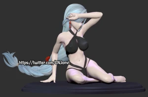 Shenhe Cryo character Genshin Impact Unpainted resin model (figure 70 x 100 mm) - Picture 1 of 2