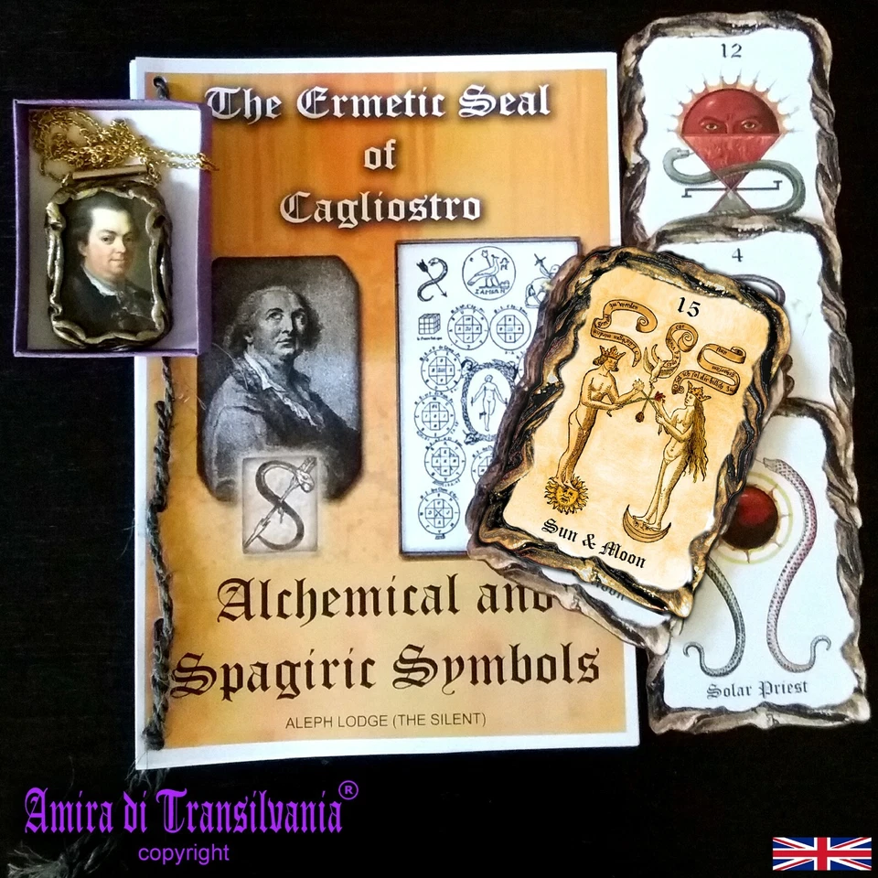 antique book alchemy cabalistic magic occult grimoire manuscript cagliostro GIFT - Image 1 of 4