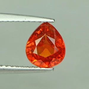 1.62 Cts SALEE Natural Spessartite Garnet Pear Cut Orange Loose Gemstone - Foto 1 di 3