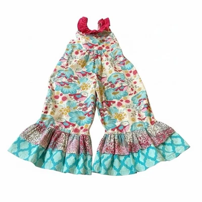 Jelly the Pug | Mono Floral Niña con Volantes Talla: 6 Colección Kotori Foto 1 de 4