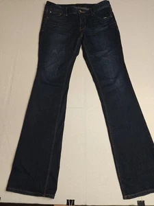 Express Jeans Women 10 L Stella Barely Boot Cut Low Rise Stretch Dark Wash Nice - Picture 1 of 21