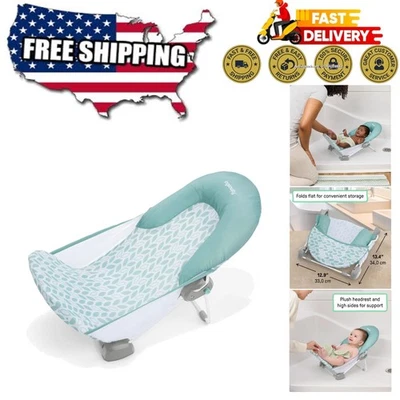 Bañista de bebé compacto de 2 posiciones para baño seguro con lavabo y bañera, hasta 20 libras Foto 1 de 4