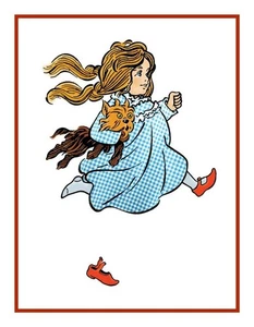 Dorothy Toto Run by Denslow Wizard of Oz Characters Counted Cross Stitch Pattern - Picture 1 of 4