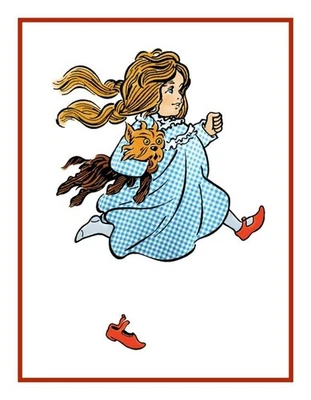 Dorothy Toto Run by Denslow Wizard of Oz Characters Counted Cross Stitch Pattern - Image 1 of 4